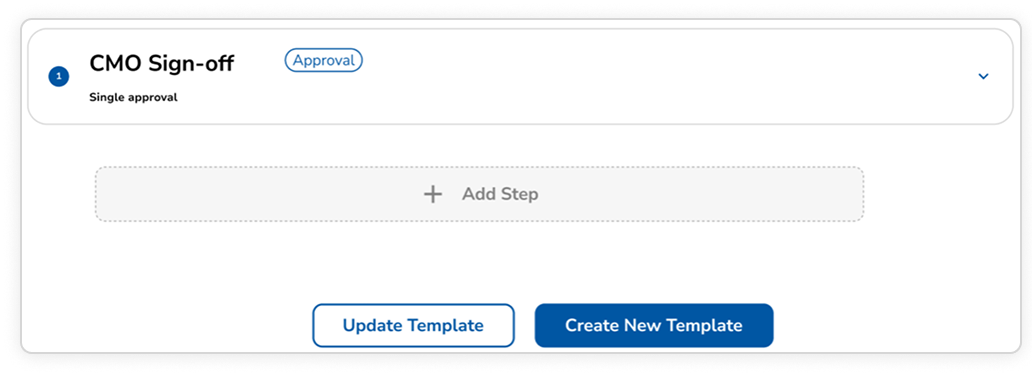 Approval workflow step summary