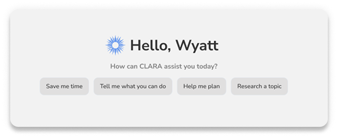 Clara greeting card