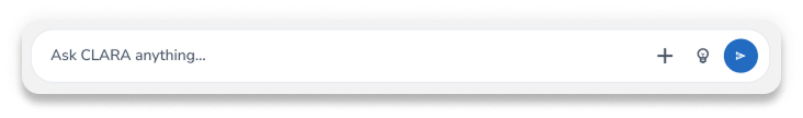 Ask Clara input bar
