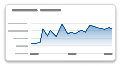Data trend chart card