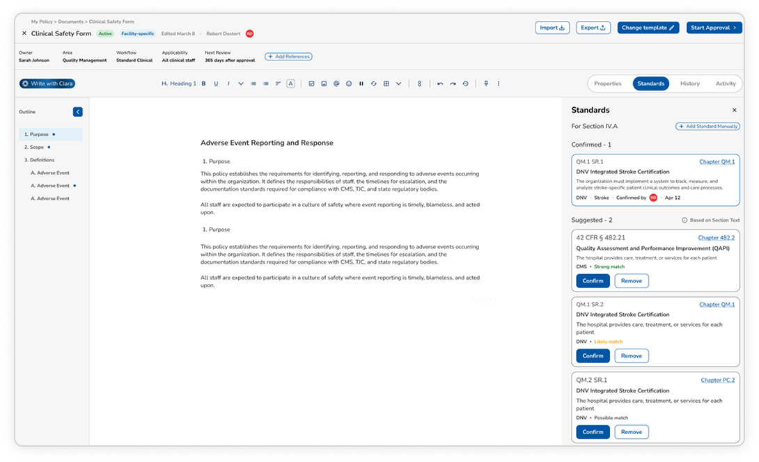 Policy editor workspace