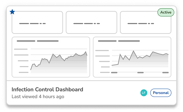 Infection control dashboard card