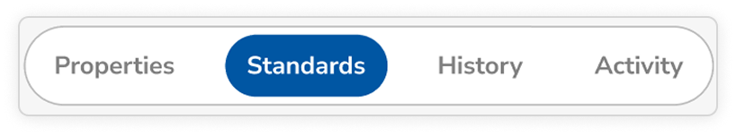 Policy workspace standards tab