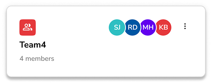 Staff team card